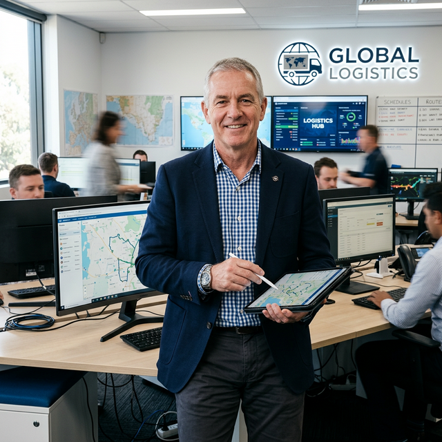 TrackPro Dashboard auf einem Bildschirm